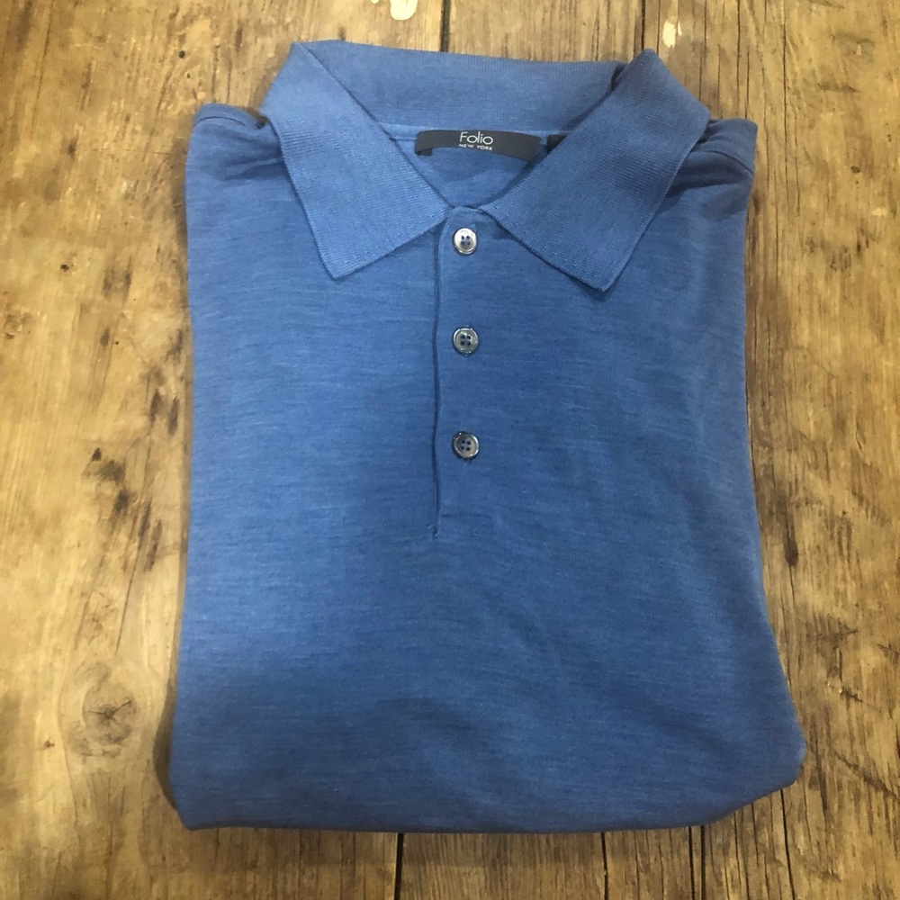 EUC 100 percent silk golf polo